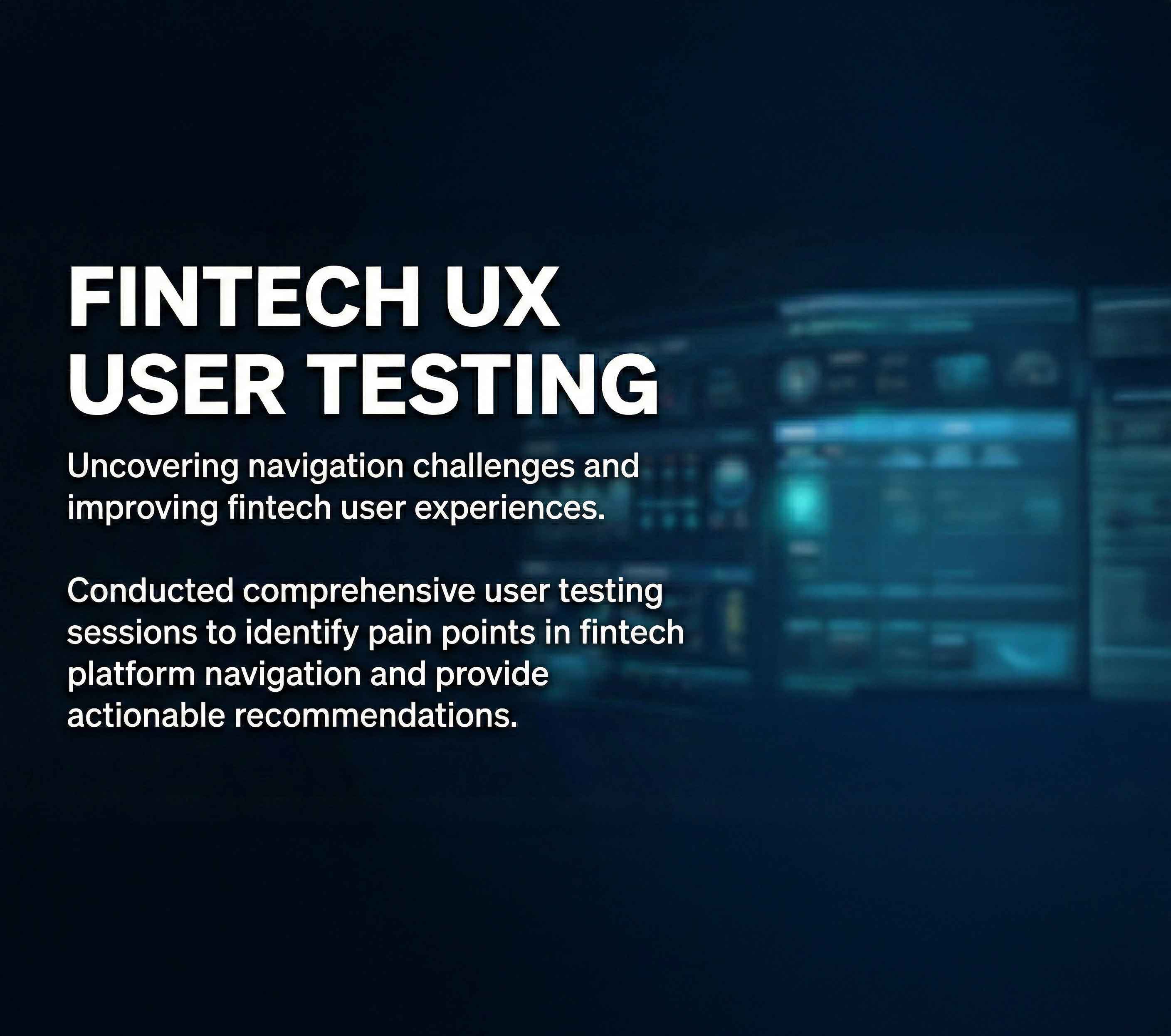 Enterprise fintech UX research cover